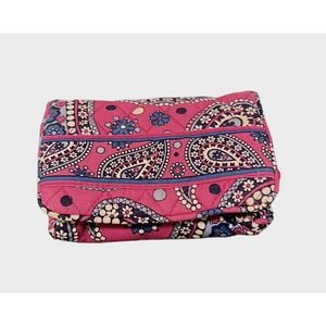 Vera Bradley Wallet Kiss Lock Boysenberry Purple Zipper Snap Small